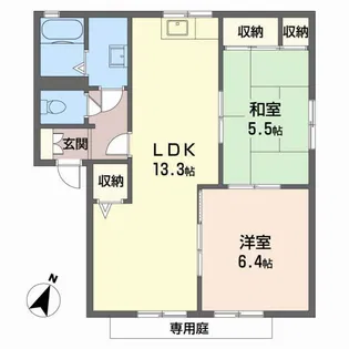 エイティー隅本 A棟【1階】の間取り