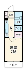 フォンティーヌ・ユニ【1階】の間取り