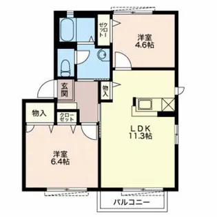 メディオ【2階】の間取り