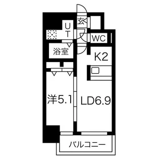 メイクス熱田神宮【8階】の間取り