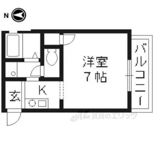 ディアス桃山【1階】の間取り