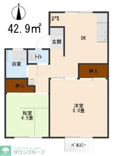 ハイツ圭【2階】の間取り