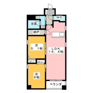 ポルタニグラ千代田【8階】の間取り
