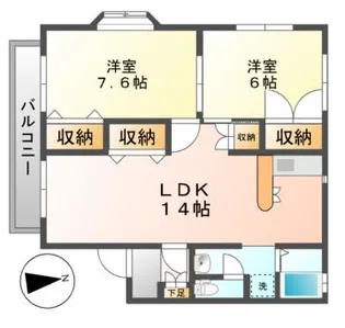 コージィーコート A棟【1階】の間取り