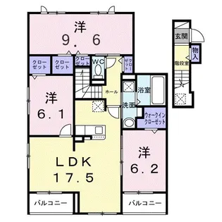 ボヌール・ド・コルザ【2階】の間取り