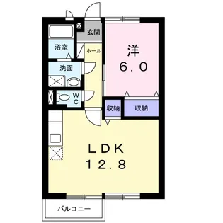 アサヒコーポD【2階】の間取り