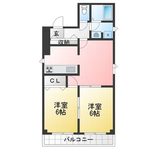 リバーハイツ門前仲町【4階】の間取り