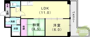 アルカサール西神戸【8階】の間取り