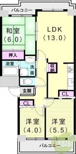 西舞子パークホームズ4号棟【4階】の間取り
