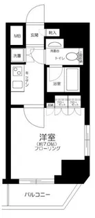 パレステュディオ汐留WEST【7階】の間取り