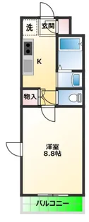 サンサーラ古庄【3階】の間取り