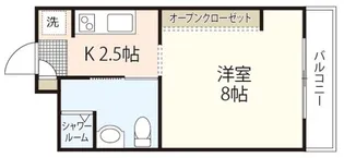 リベラル三野【1階】の間取り