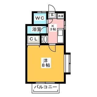 アーバン長良 北棟【2階】の間取り