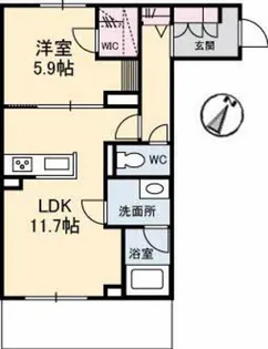 セルディーナ早島駅前【1階】の間取り