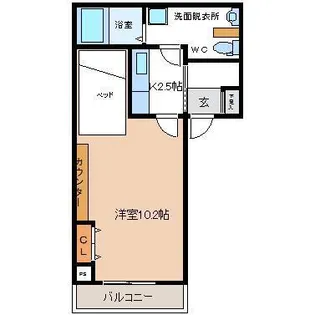 クラールII号館【2階】の間取り