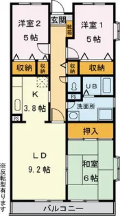 カサヴェールひじかた【3階】の間取り