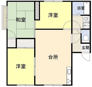 パームクレストE棟【1階】の間取り