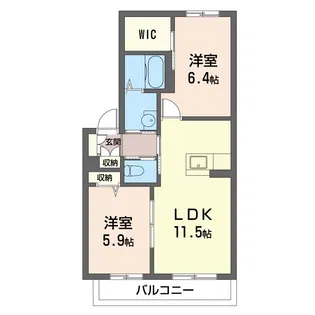 フォレスターI シャーメゾン【2階】の間取り
