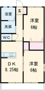 パークハイツII【1階】の間取り