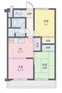 小田原グリーンハイツ【2階】の間取り