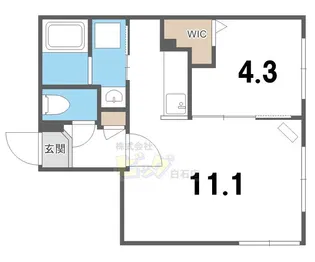 グランエリーナ南郷【5階】の間取り