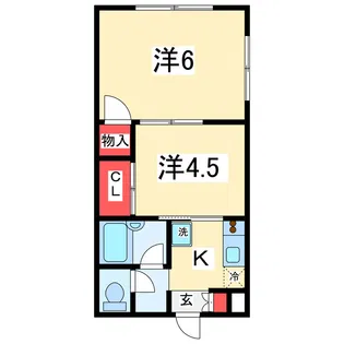 タウンハウス金衛町B【1階】の間取り