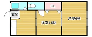 湯里Kアパート【2階】の間取り