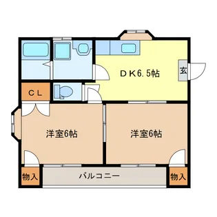 アレストイワカミ2【2階】の間取り