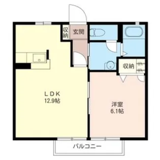 メビュース駅東通りI【1階】の間取り