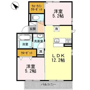 パーシモンズ A棟【2階】の間取り