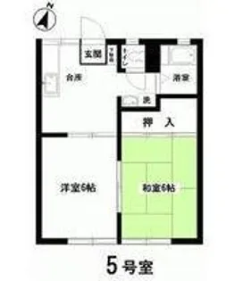 コーポあらかわ【1階】の間取り