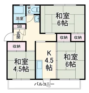コーポ岳美B棟【3階】の間取り