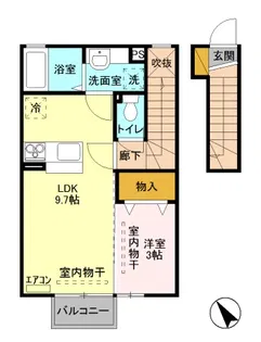 ヴェールクレールB【2階】の間取り