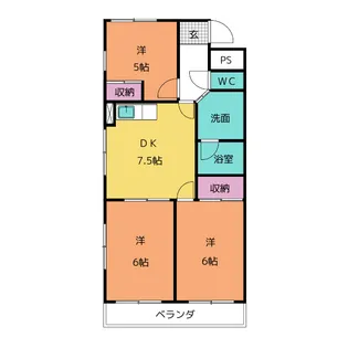 グリーンプラザ池上台【3階】の間取り