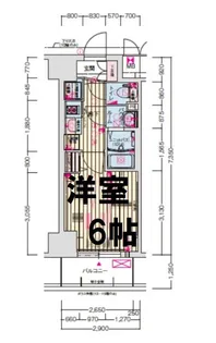 ララプレイス阿波座駅前フェリオ【2階】の間取り