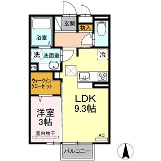 カサ・ドルチェ B【1階】の間取り