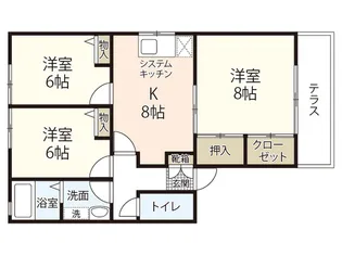 広島県広島市西区己斐上1【アパート】の間取り