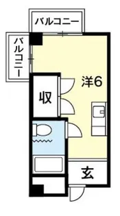 コーポレスパークサイド【3階】の間取り