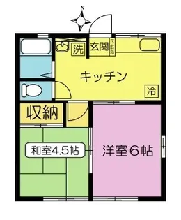 シティハイム 田園ハイツ【2階】の間取り
