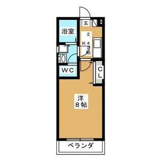 クレフラスト陸前原ノ町【1階】の間取り