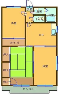 マンションミケーニア【2階】の間取り