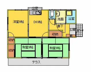 熊本県熊本市北区弓削2【一戸建】の間取り