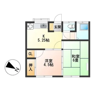 ひまわり荘【1階】の間取り
