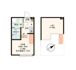 ハーモニーテラス金町VIII【2階】の間取り