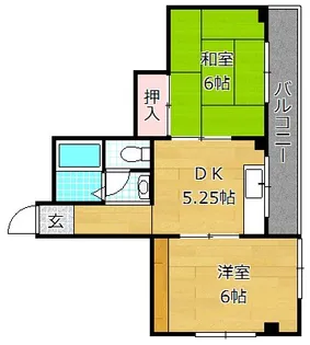 パールハイツ楠葉【2階】の間取り