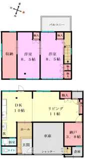 京都府舞鶴市字浜【一戸建】の間取り
