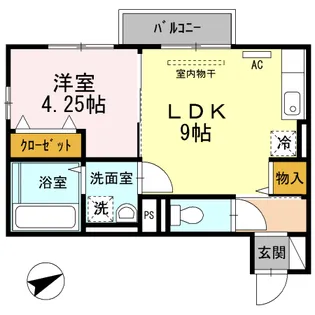 福岡県久留米市東櫛原町【アパート】の間取り