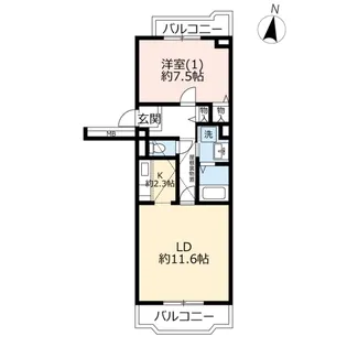 URアクティ川越【5階】の間取り