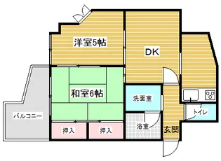 サンコーラフィーネ三宮【5階】の間取り
