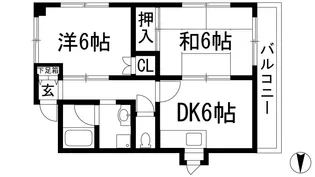 ジャンティ五月丘【1階】の間取り